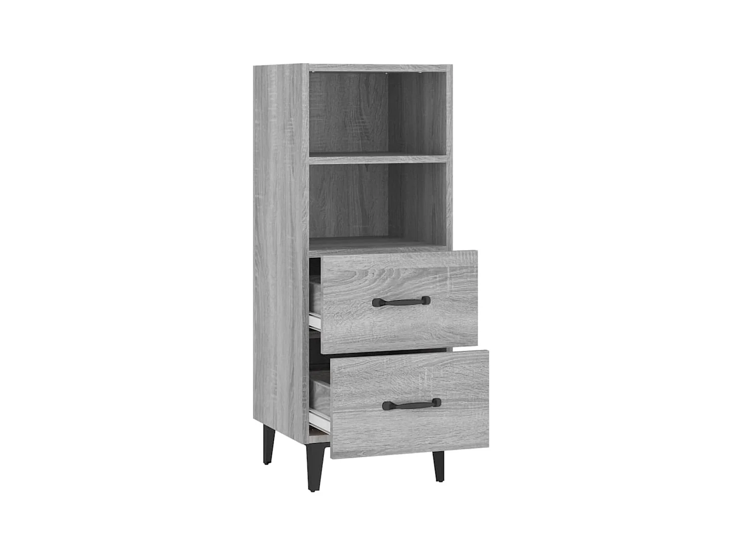 Credenza cassettiera cassettiera mobile contenitore organizer cucina soggiorno salonsonoma 34,5 x 34 x 90 cm derivati ​​del legno grigio 02_0036313
