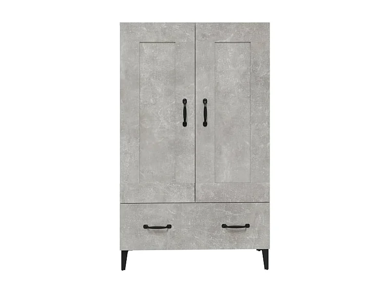 Aparador cómoda cómoda armario mueble organizador cocina salón salón alto 70 x 31 x 115 cm madera contrachapada gris 02_0034709