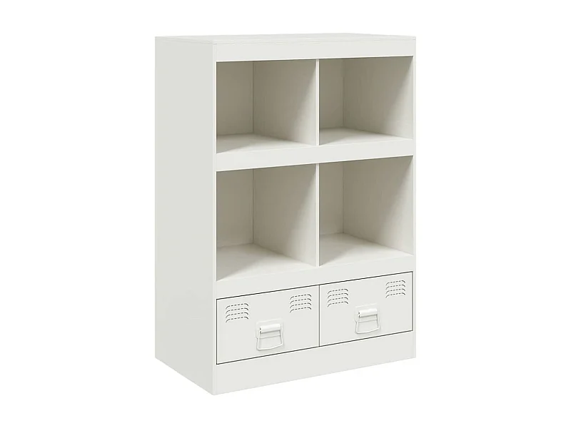 Aparador cômoda armário armário organizador cozinha sala sala alto 67 x 39 x 95 cm aço branco 02_0032477