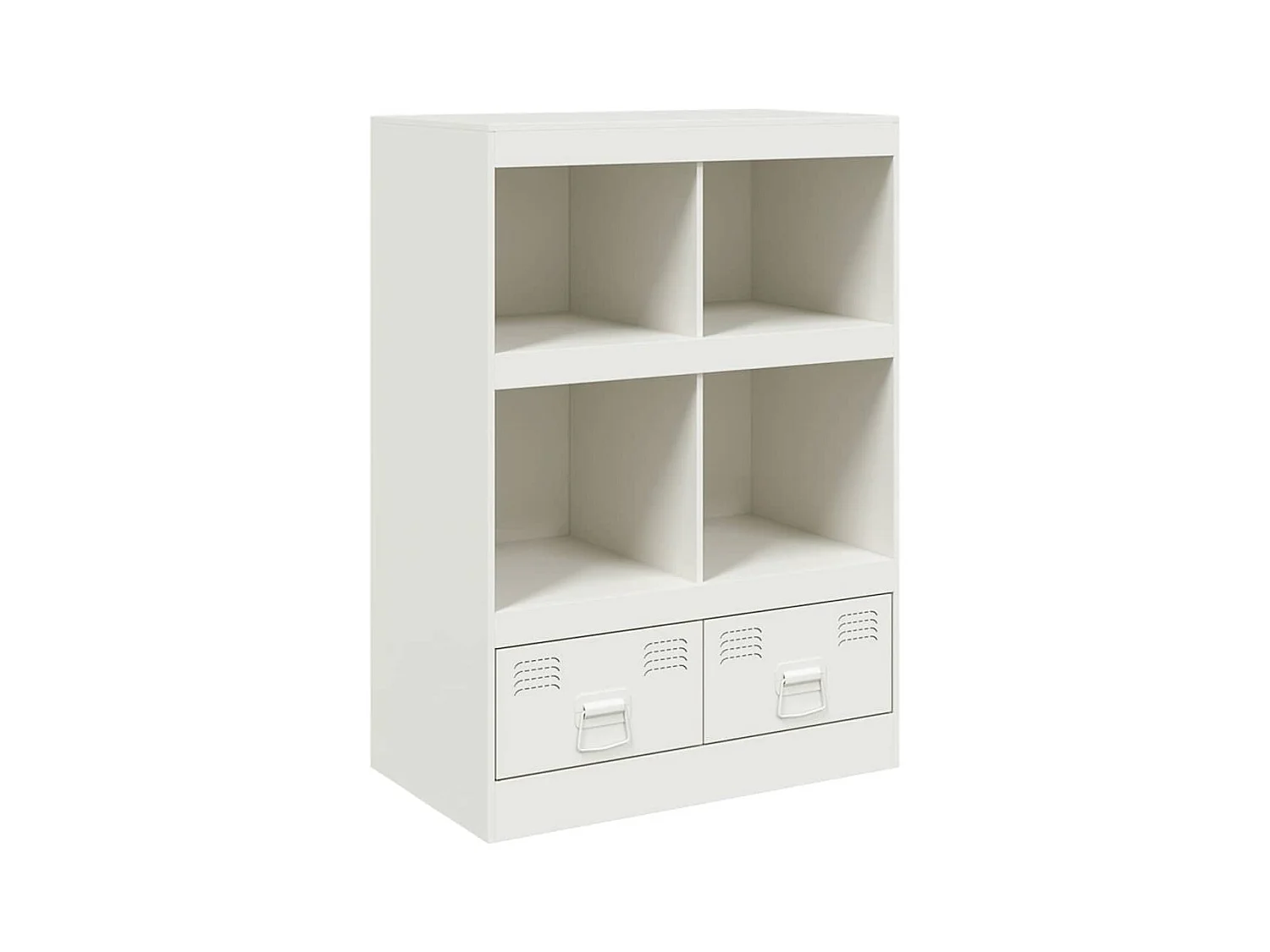 Aparador cômoda armário armário organizador cozinha sala sala alto 67 x 39 x 95 cm aço branco 02_0032477