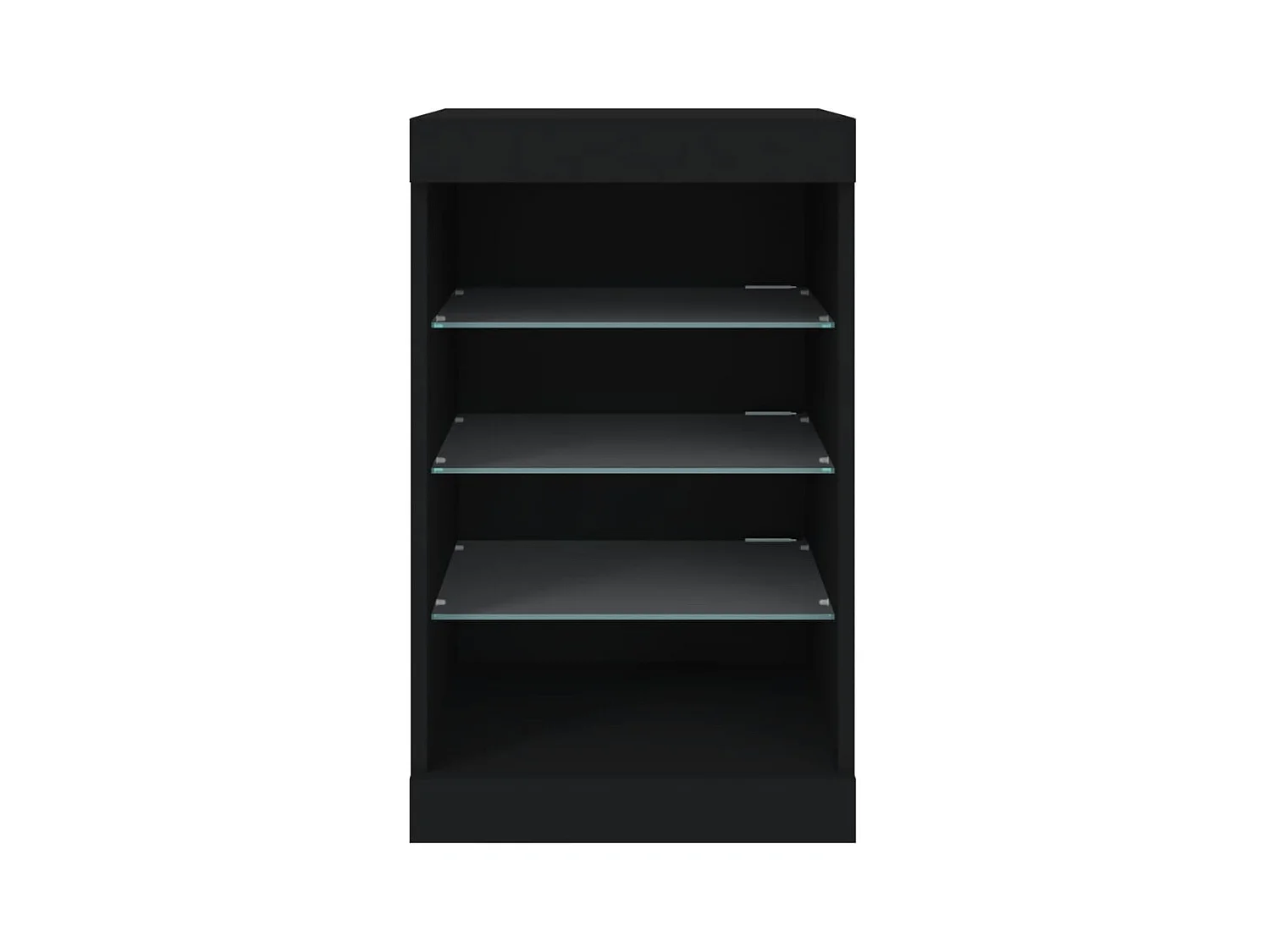 Aparador Cômoda Armário Unidade de armazenamento Organizador Cozinha Sala de estar com luzes LED 41 x 37 x 67 cm Preto 02_0030038