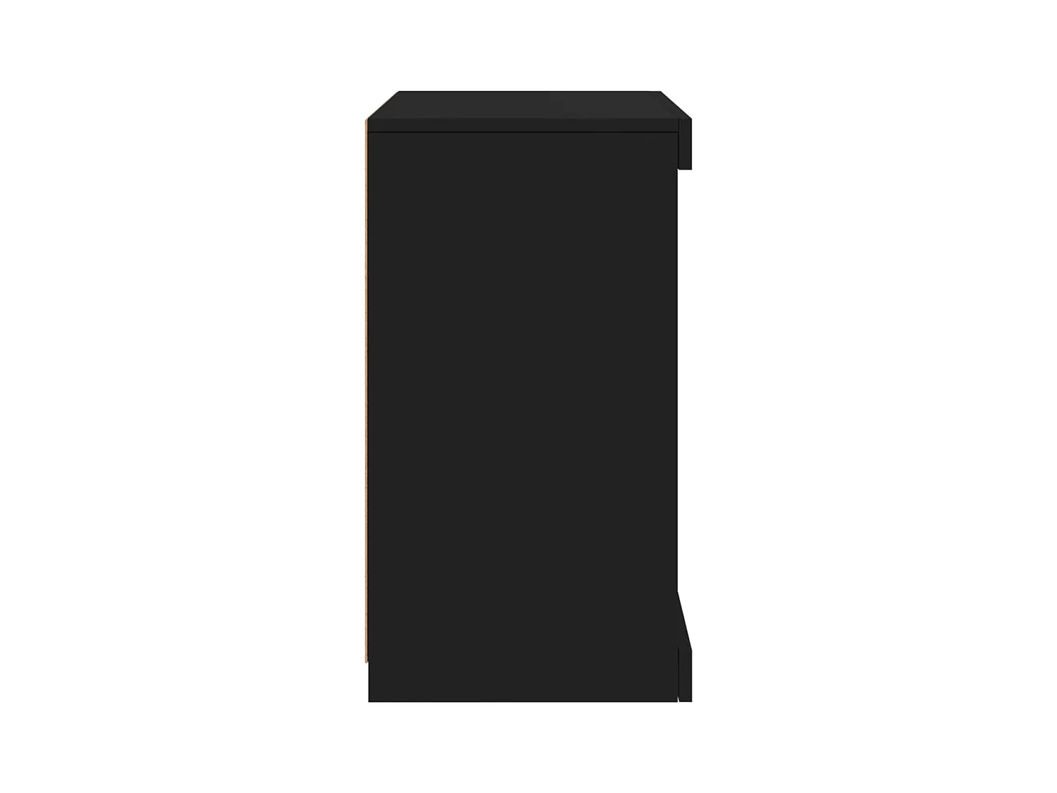 Aparador Cômoda Armário Unidade de armazenamento Organizador Cozinha Sala de estar com luzes LED 41 x 37 x 67 cm Preto 02_0030038