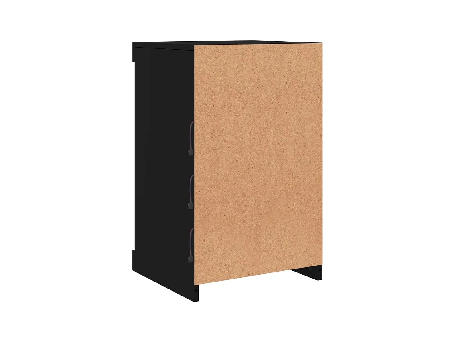 Aparador Cômoda Armário Unidade de armazenamento Organizador Cozinha Sala de estar com luzes LED 41 x 37 x 67 cm Preto 02_0030038