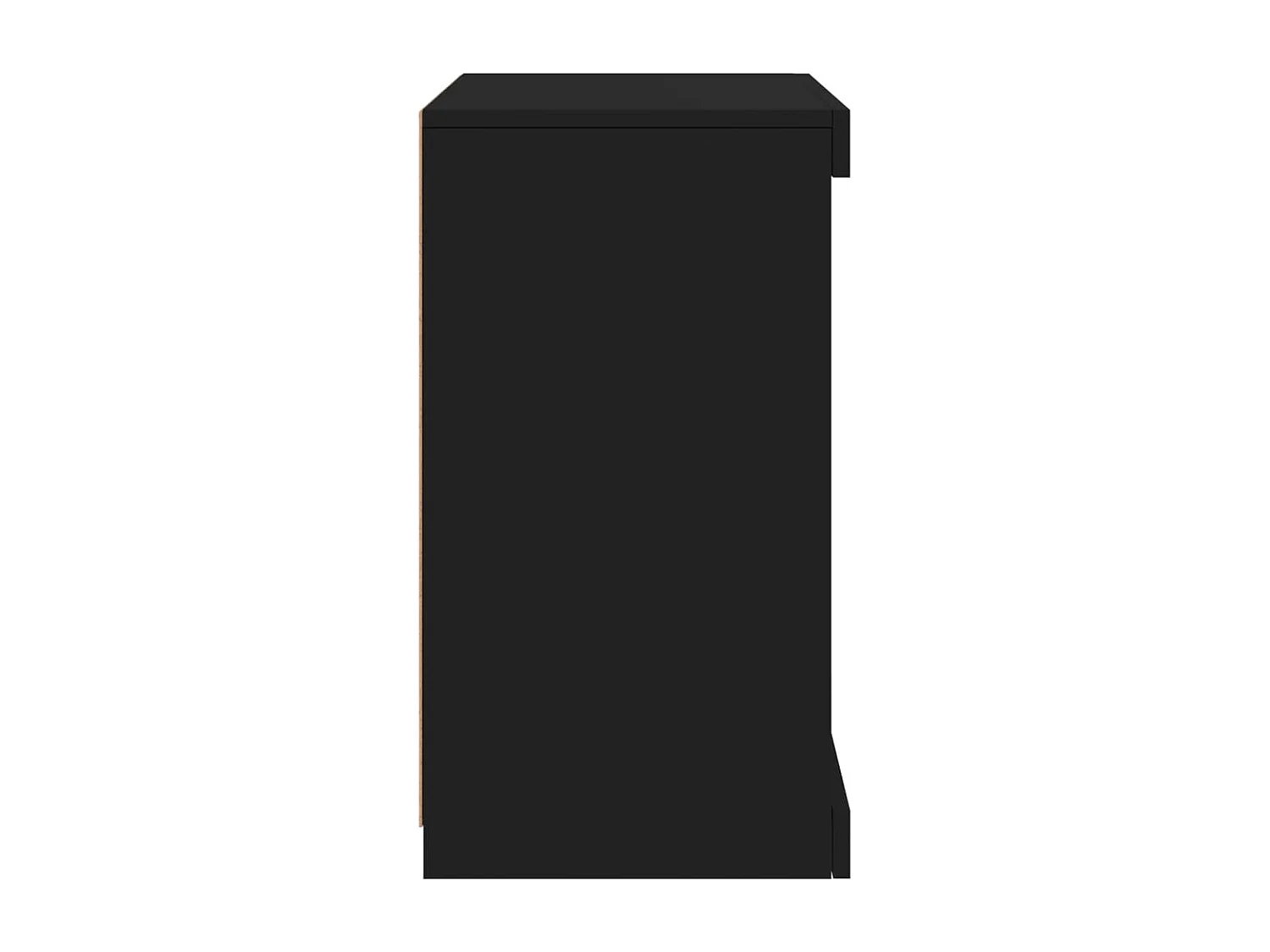 Aparador Cómoda Armario Armario Organizador Cocina Salón Salón con Luces LED 41 x 37 x 67 cm Negro 02_0030038