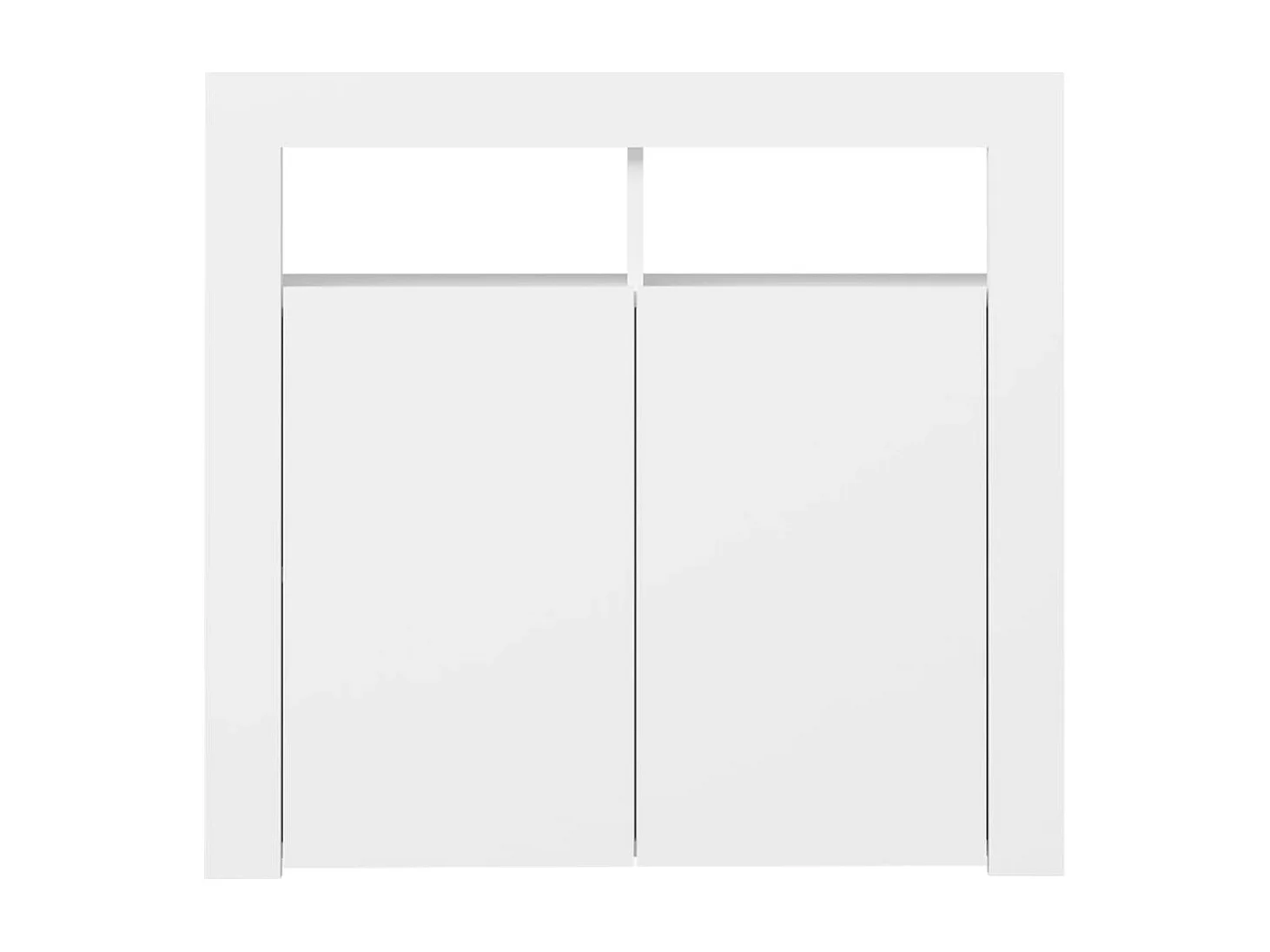 Aparador Cômoda Armário Unidade de armazenamento Organizador Cozinha Sala de estar com luzes LED 80 x 35 x 75 cm Branco 02_0029858