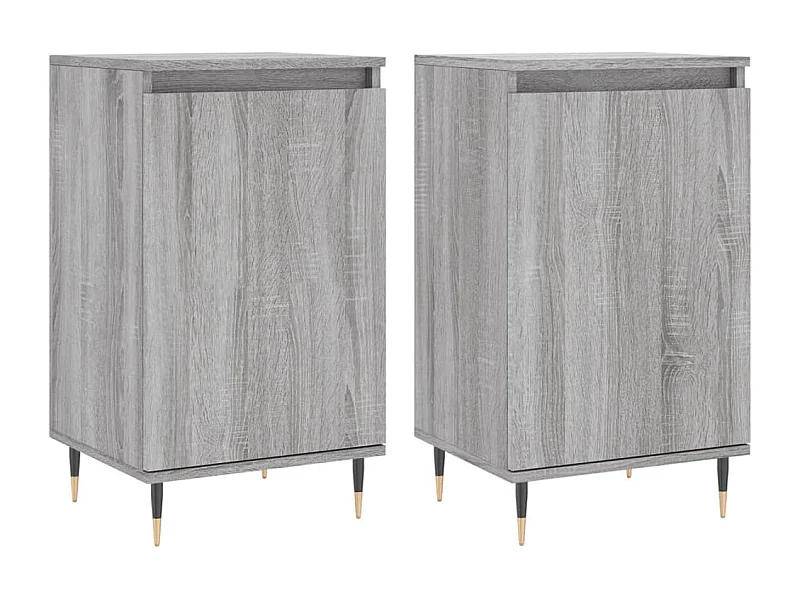 Buffet aparador cômoda armário organizador unidade cozinha sala salas conjunto de 2 sonoma 40 x 35 x 70 cm madeira de engenharia marrom 02_0036950