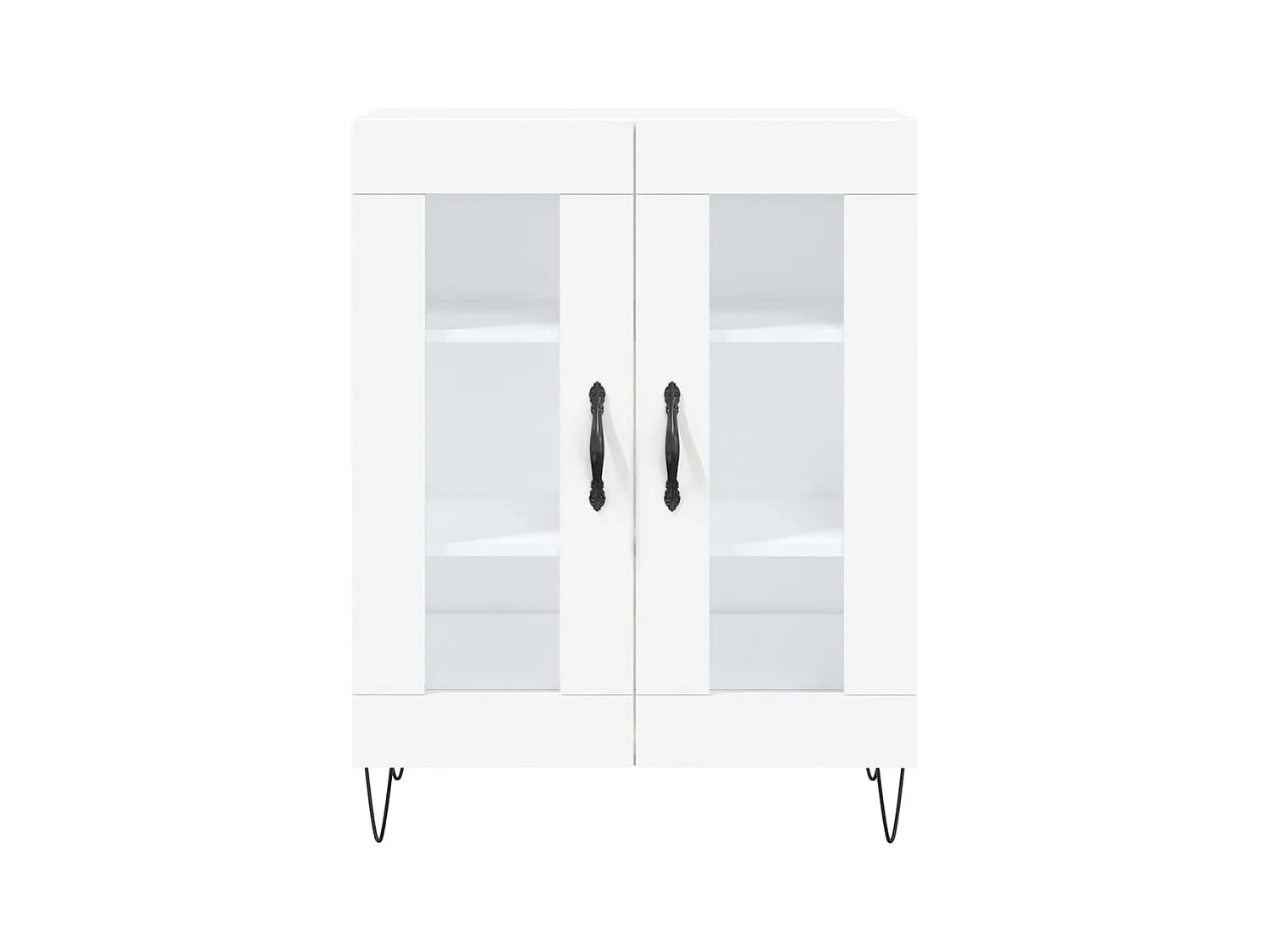 Credenza buffet cassettiera mobile contenitore organizer cucina soggiorno soggiorno alto 69,5 x 34 x 180 cm derivati ​​del legno bianco 02_0032754