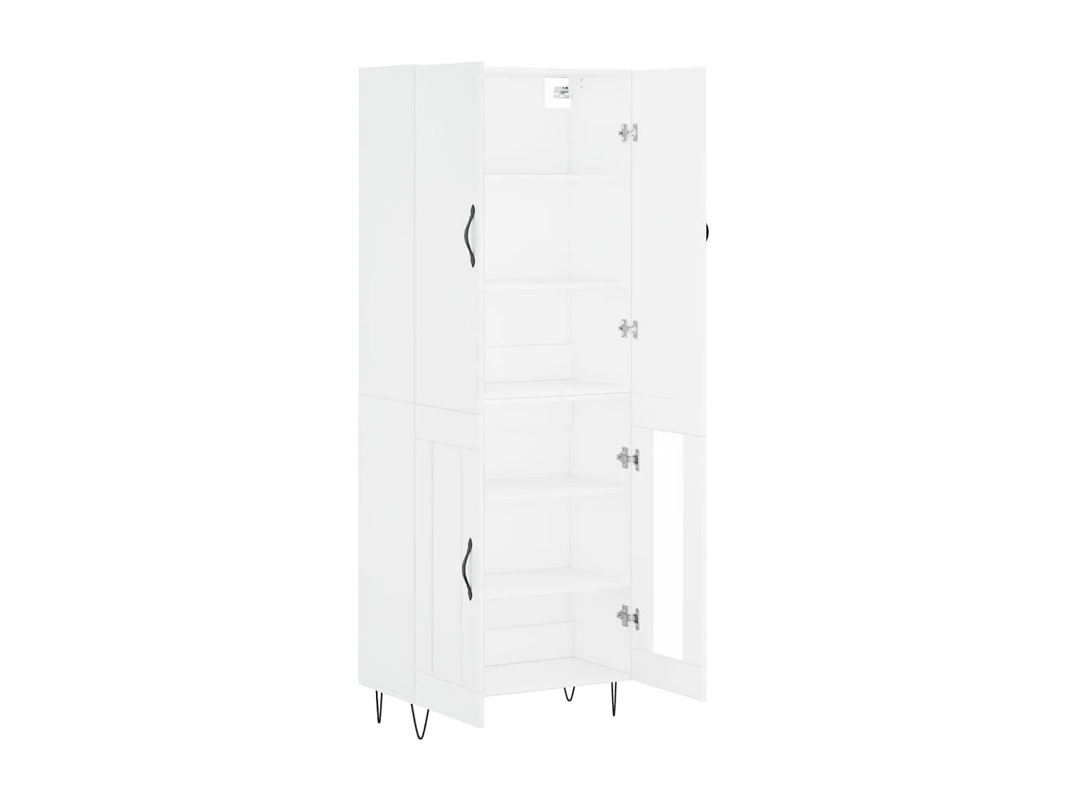 Buffet aparador cômoda armário unidade de armazenamento organizador cozinha sala sala alta 69,5 x 34 x 180 cm madeira trabalhada branca 02_0032754