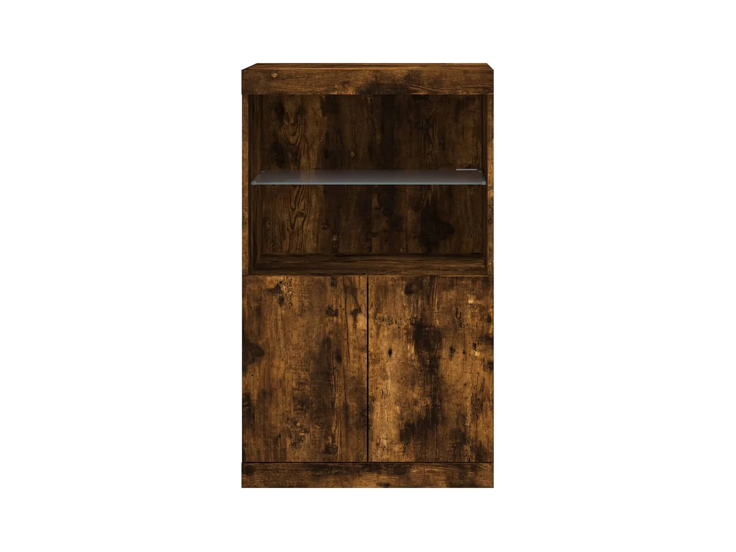 Aparador cómoda cómoda armario mueble organizador cocina salón salón con luces LED 60,5 x 37 x 100 cm marrón 02_0029888