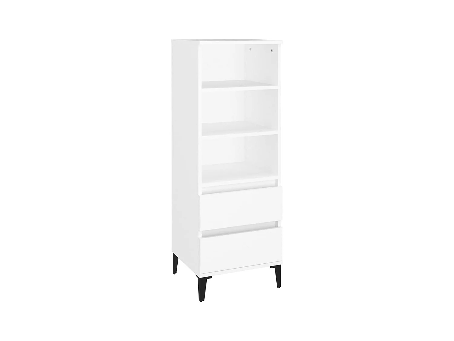 Aparador cômoda armário armário organizador cozinha sala sala alto 40 x 36 x 110 cm madeira trabalhada branco 02_0032443