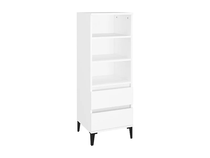Credenza cassettiera cassettiera mobile contenitore organizer cucina soggiorno soggiorno alto 40 x 36 x 110 cm derivati ​​del legno bianco 02_0032443