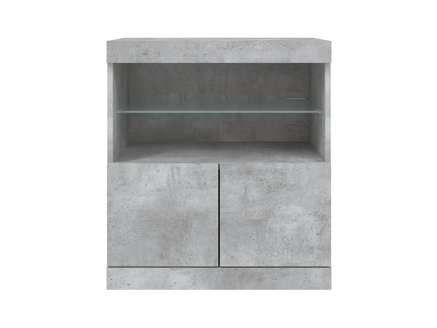 Aparador buffet cómoda armario mueble organizador cocina salón salón con luces LED 60 x 37 x 67 cm gris 02_0030005