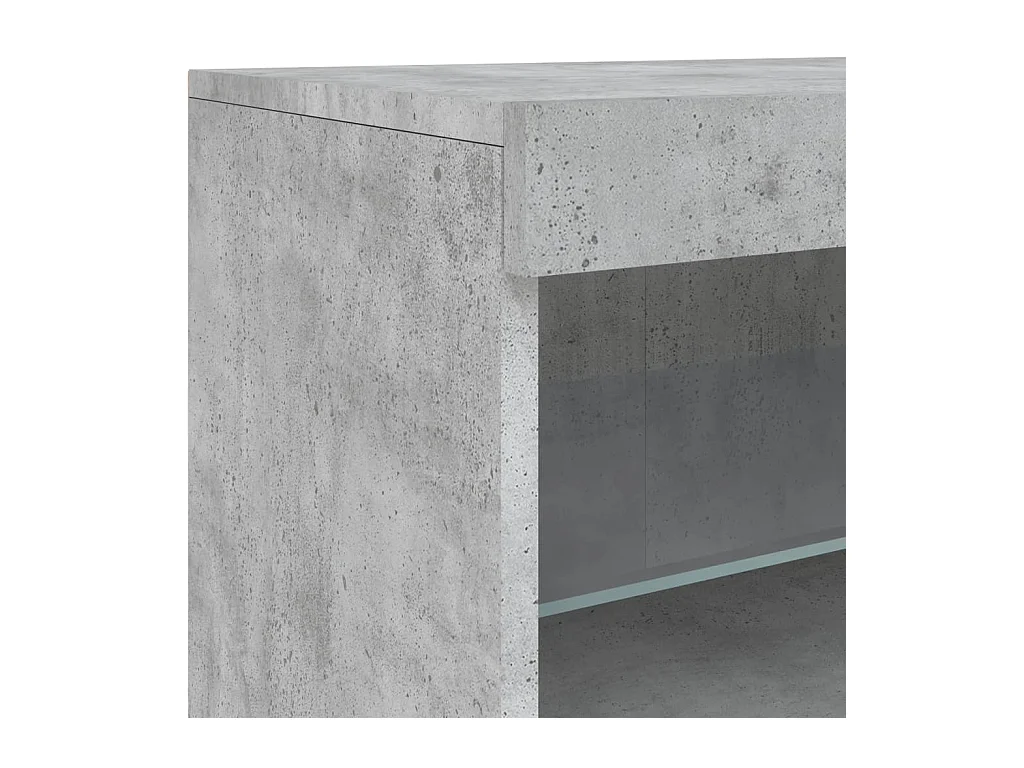 Aparador buffet cómoda armario mueble organizador cocina salón salón con luces LED 60 x 37 x 67 cm gris 02_0030005