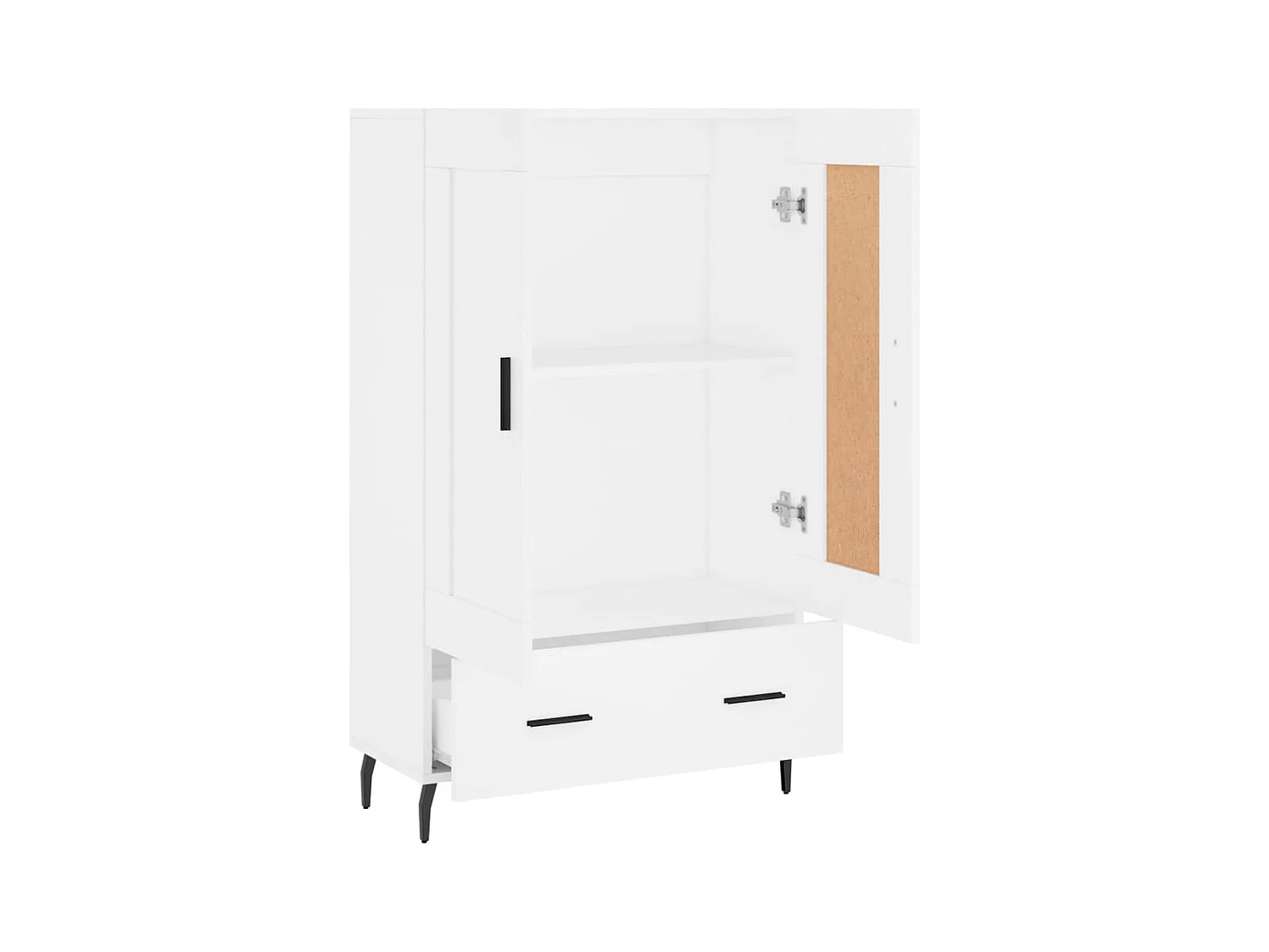 bahut commode armoire bois blanche 69.5 x 31 x 115 cm 02_0032514