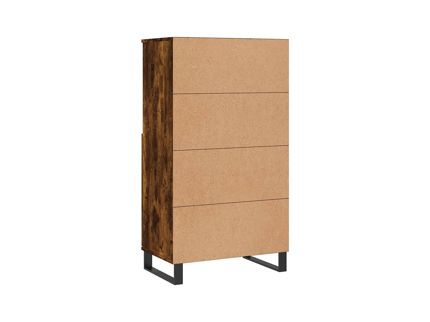 Aparador cómoda cómoda armario mueble organizador cocina salón salón alto 60 x 36 x 110 cm madera contrachapada marrón 02_0033376