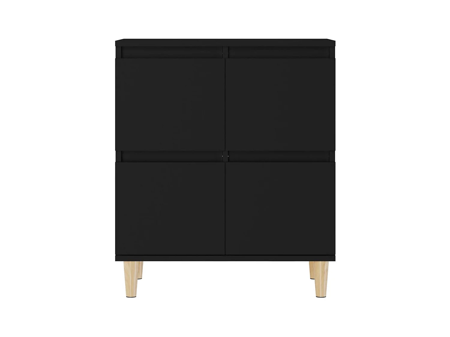 Credenza buffet cassettiera mobile contenitore organizer cucina soggiorno soggiorni set da 2 60 x 35 x 70 cm legno composito nero 02_0036922