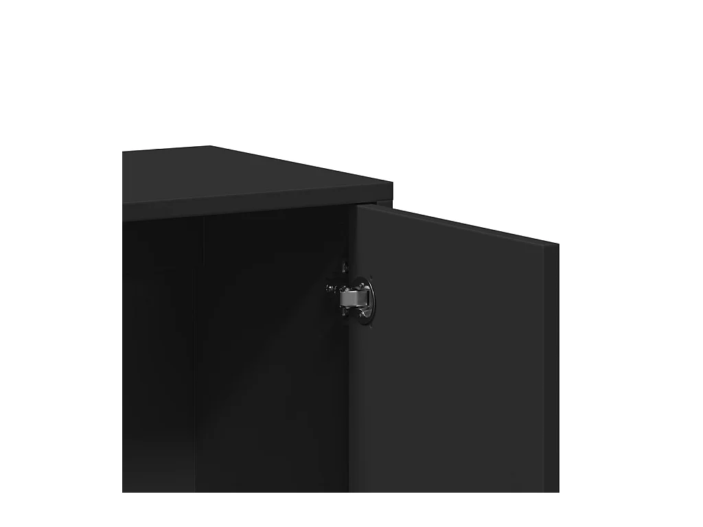 Credenza buffet cassettiera mobile contenitore organizer cucina soggiorno soggiorni set da 2 60 x 31 x 70 cm multistrato nero 02_0036913