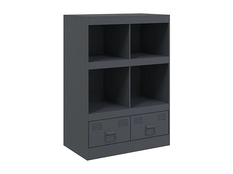 Aparador cômoda armário organizador de unidade cozinha sala sala alta 67 x 39 x 95 cm aço antracite 02_0032203