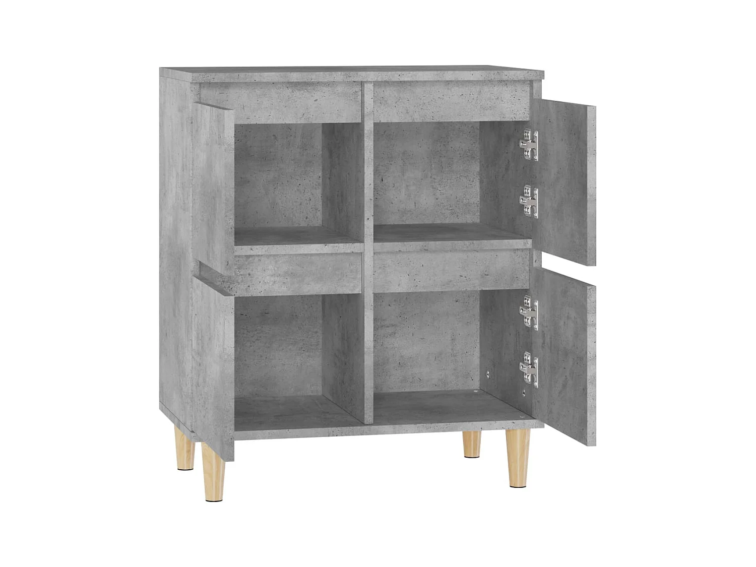 Credenza buffet cassettiera mobile contenitore organizer cucina soggiorno soggiorno 60 x 35 x 70 cm derivati ​​del legno grigio 02_0031975