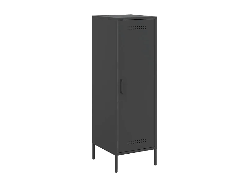 Aparador cómoda cómoda armario mueble organizador cocina salón salón alto 36 x 39 x 113 cm acero negro 02_0034914
