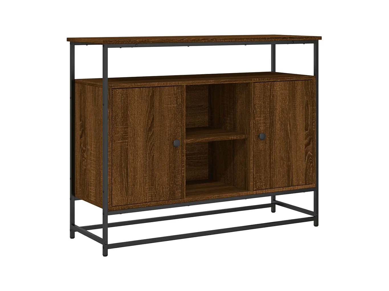 Credenza buffet cassettiera mobile contenitore organizer cucina soggiorno soggiorno 100 x 35 x 80 cm derivati ​​del legno marrone 02_0031148