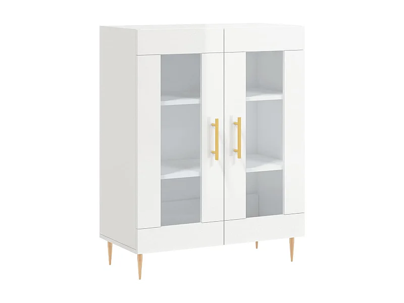 Credenza cassettiera cassettiera mobile contenitore organizer cucina soggiorno lucido 69,5 x 34 x 90 cm derivati ​​del legno bianco 02_0030686