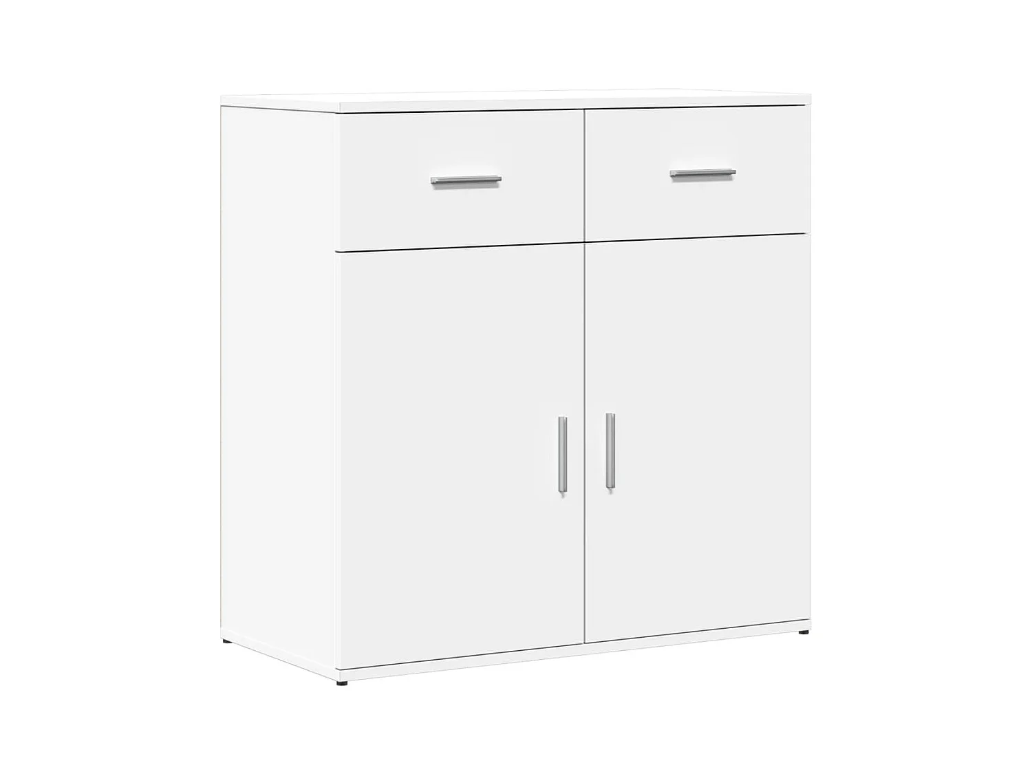 Aparador buffet cómoda mueble mueble de almacenaje organizador cocina salón salón 79 x 38 x 80 cm madera contrachapada blanca 02_0030506