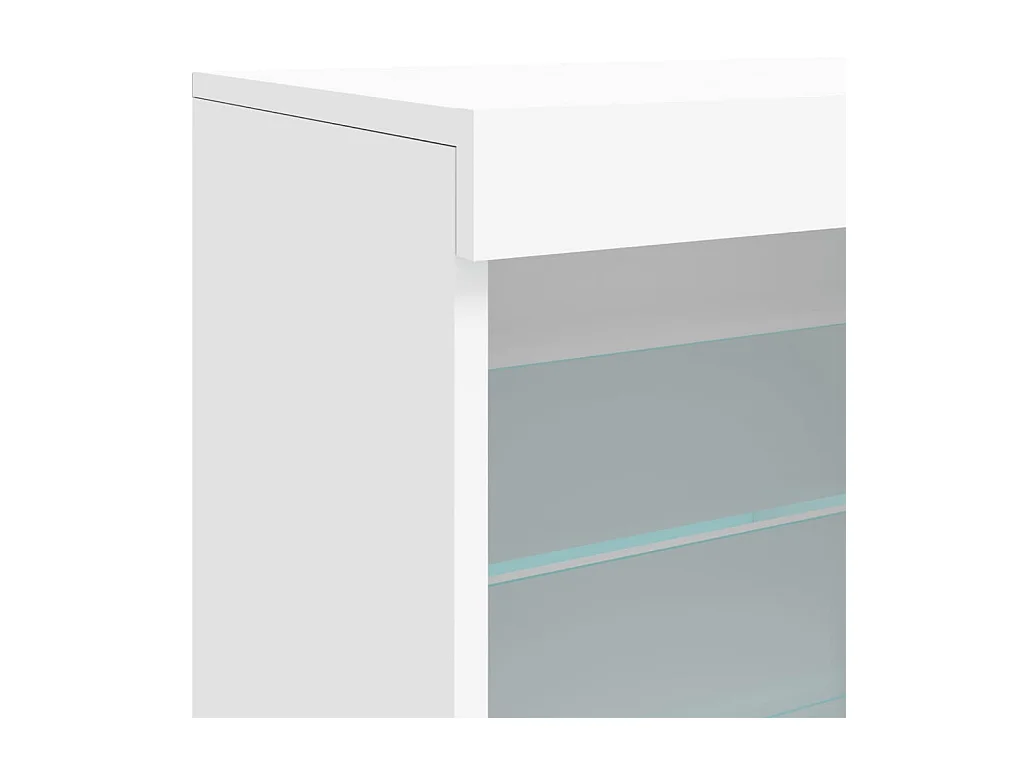 Credenza cassettiera cassettiera mobile contenitore organizer cucina soggiorno soggiorno con luci a LED 60,5 x 37 x 67 cm bianco 02_0029856