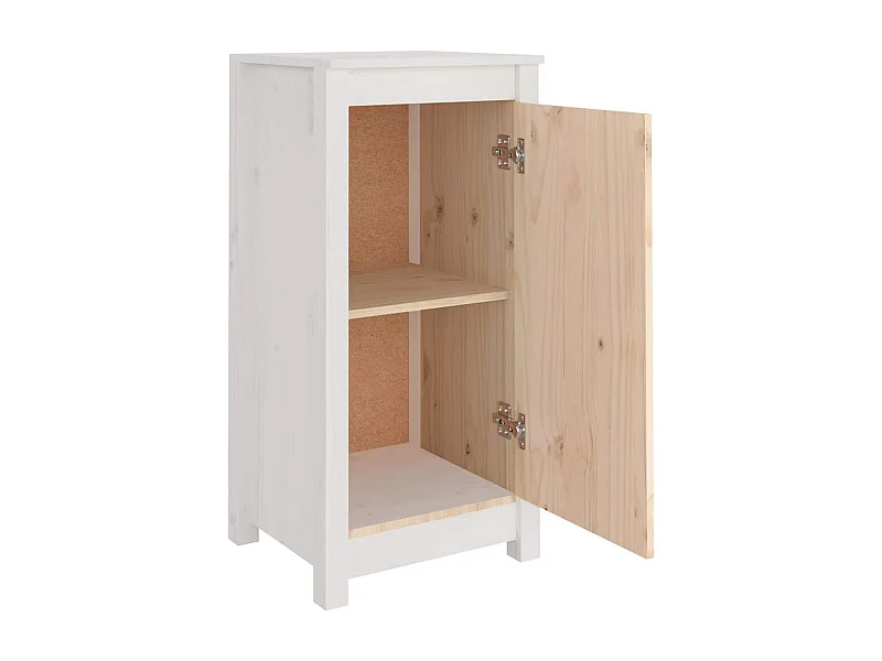 Credenza buffet cassettiera mobile contenitore organizer cucina soggiorno soggiorno 39 x 35 x 80 cm legno massello di pino bianco 02_0030293