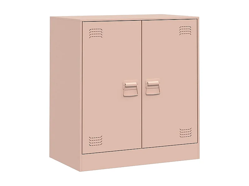 Aparador Buffet Cómoda Armario Unidad de Almacenamiento Organizador Cocina Salón Salón 67 x 39 x 73 cm Acero Rosa 02_0036207