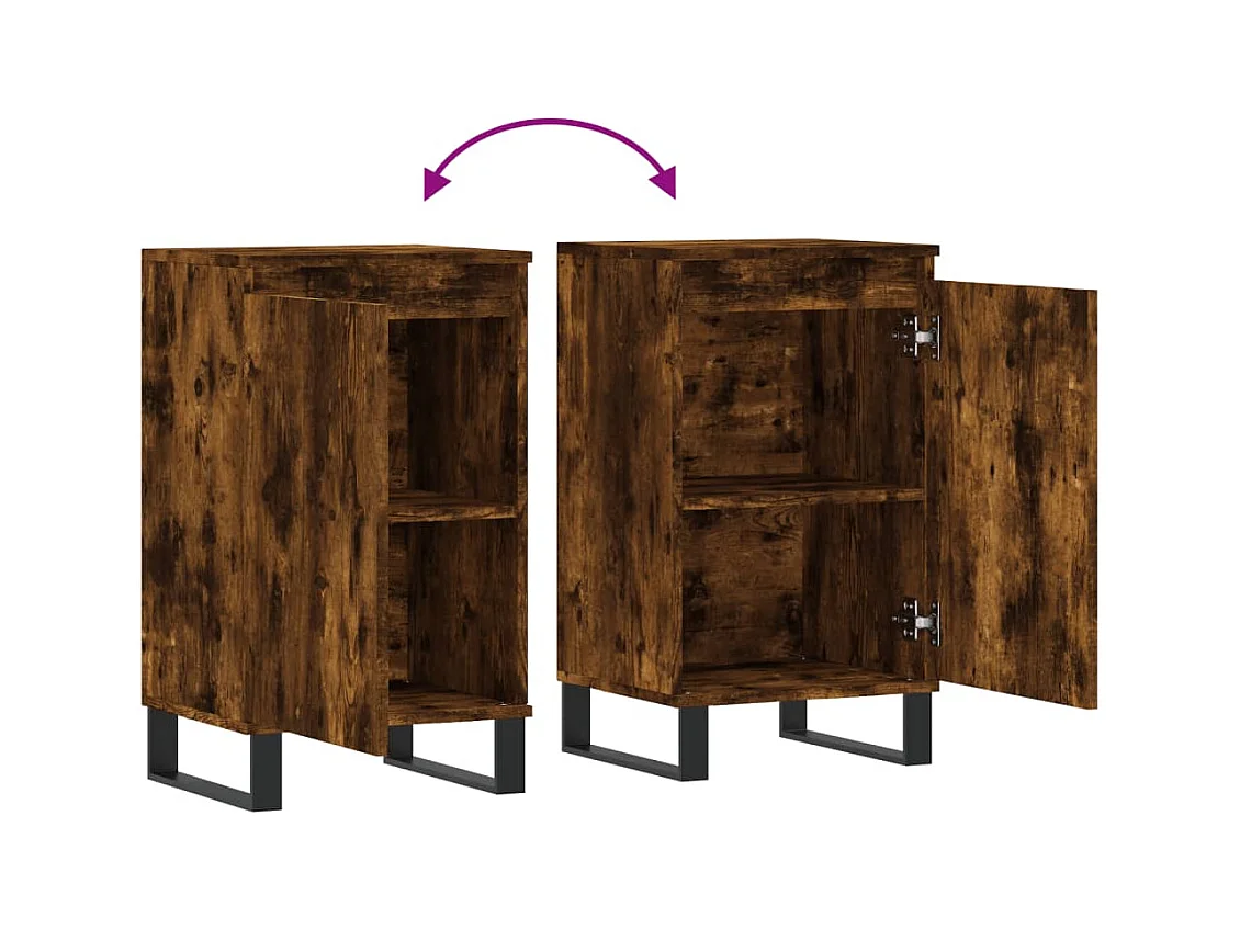 Credenza buffet cassettiera mobile contenitore organizer cucina soggiorno soggiorni set da 2 40 x 35 x 70 cm multistrato marrone 02_0036727