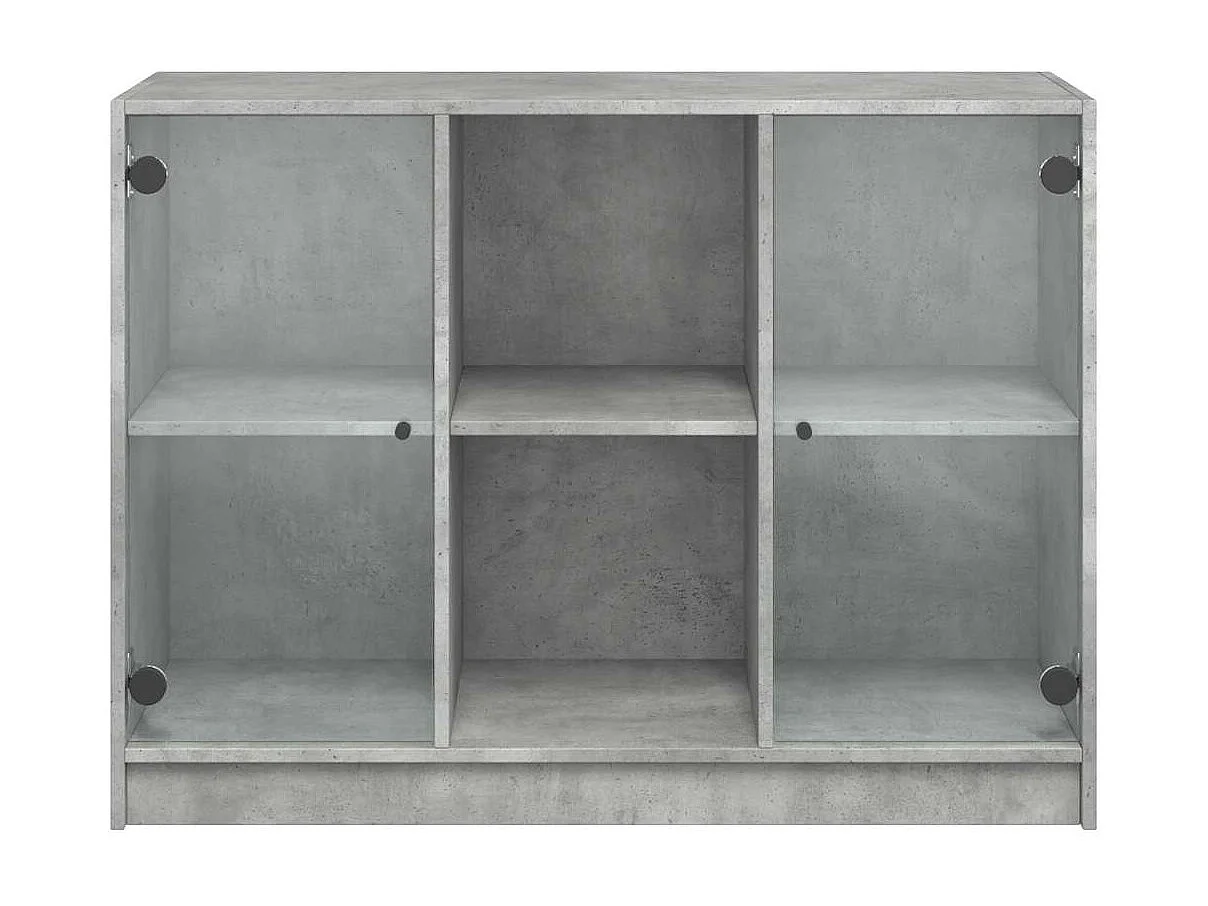 Credenza buffet cassettiera mobile contenitore organizer cucina soggiorno soggiorno 102 x 37 x 75,5 cm derivati ​​del legno grigio 02_0031837