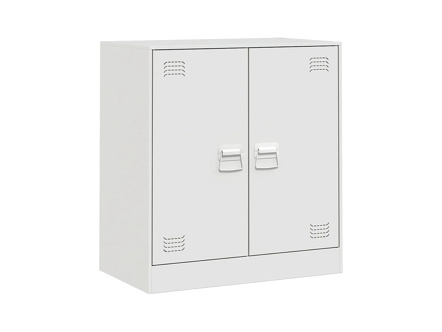 Credenza buffet cassettiera mobile contenitore organizer cucina soggiorno soggiorno 67 x 39 x 73 cm acciaio bianco 02_0030386