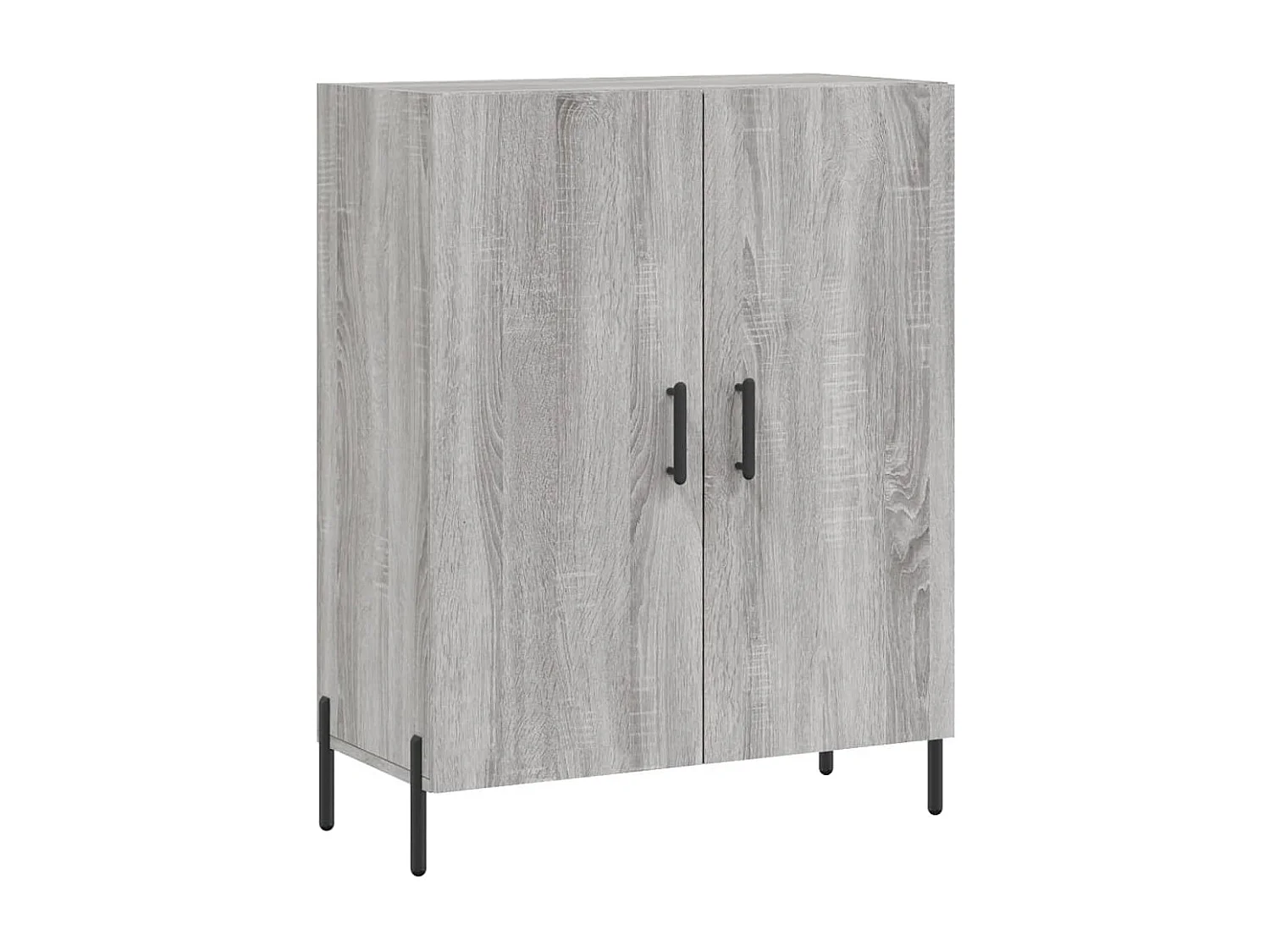 Credenza buffet cassettiera mobile contenitore organizer cucina soggiorno soggiorno alto Sonoma 69,5 x 34 x 180 cm pannelli compositi grigio 02_0035540