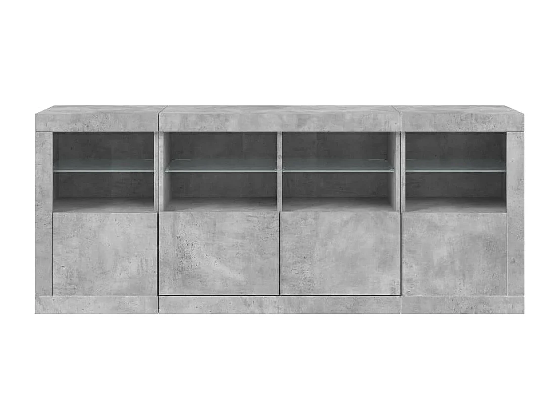 bahut commode armoire grise 163 x 37 x 67 cm 02_0029983