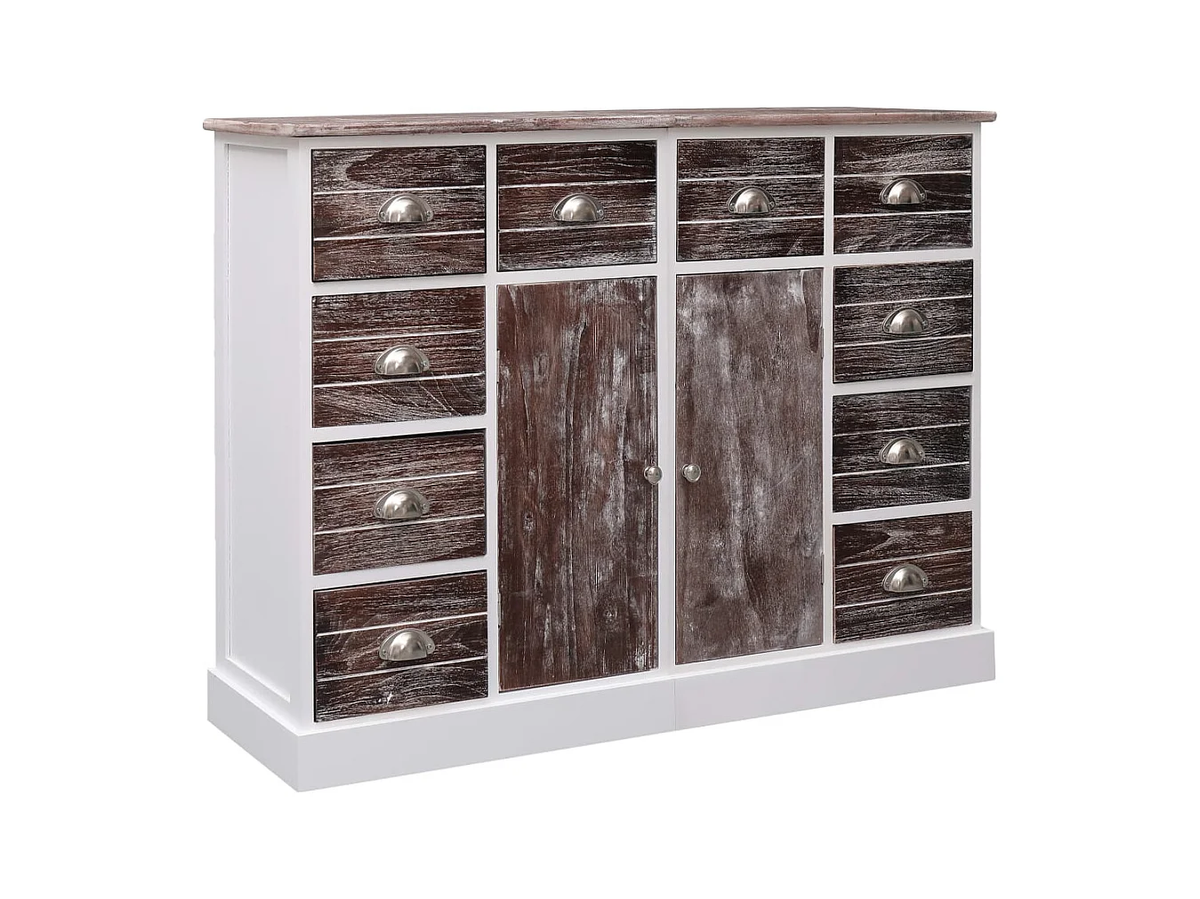 Aparador cômoda armário armário organizador cozinha sala sala com 10 gavetas 113 x 30 x 79 cm madeira marrom 02_0029723