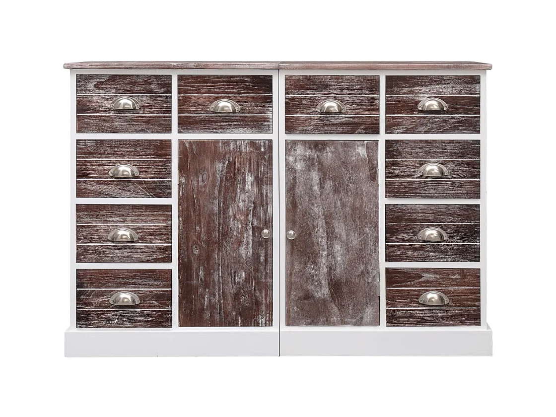Aparador cômoda armário armário organizador cozinha sala sala com 10 gavetas 113 x 30 x 79 cm madeira marrom 02_0029723