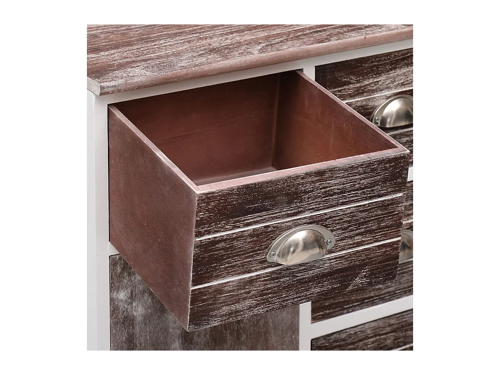 Aparador cômoda armário armário organizador cozinha sala sala com 10 gavetas 113 x 30 x 79 cm madeira marrom 02_0029723