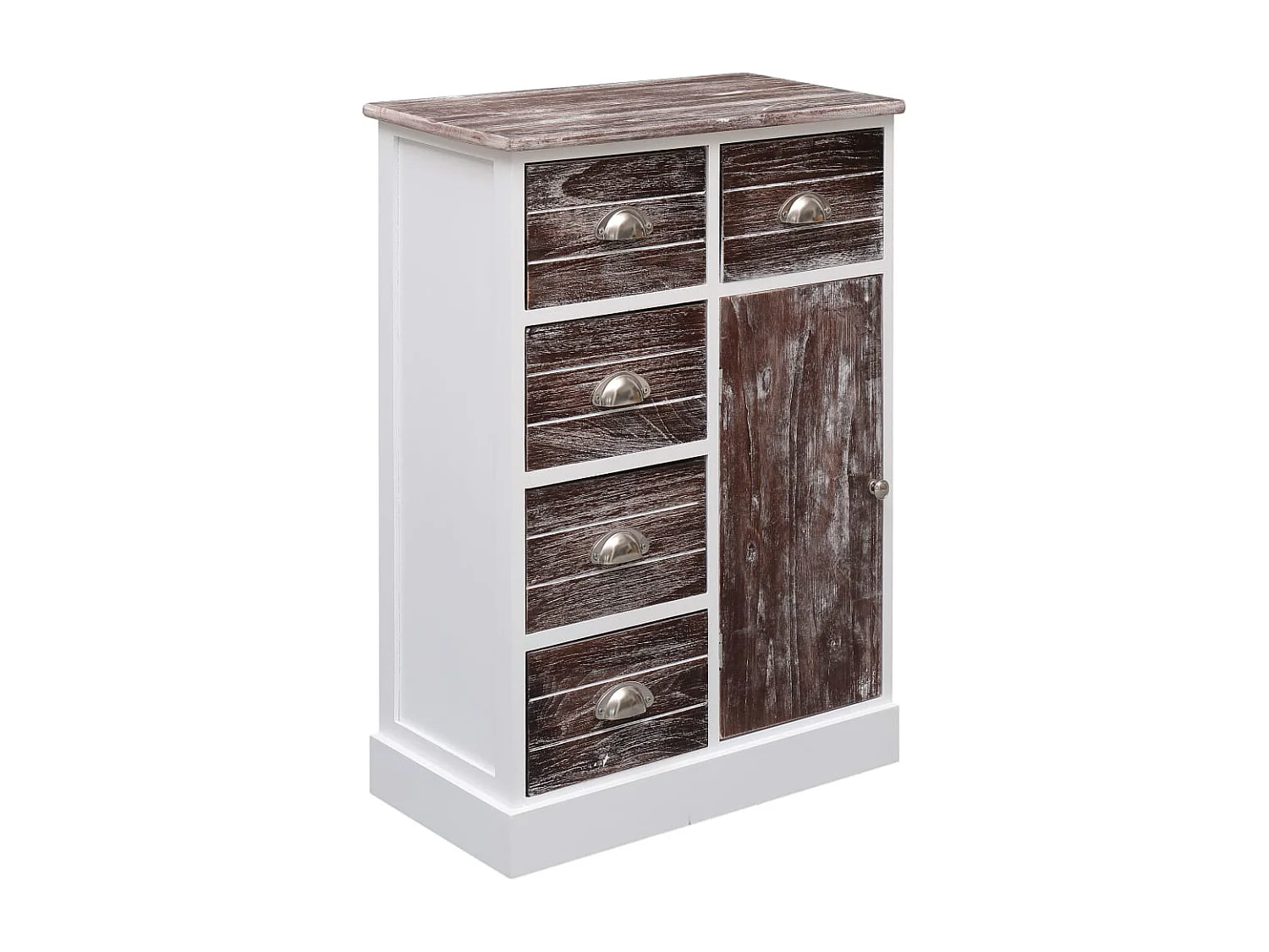 Aparador cómoda cómoda armario mueble organizador cocina salón salón con 10 cajones 113 x 30 x 79 cm madera marrón 02_0029723