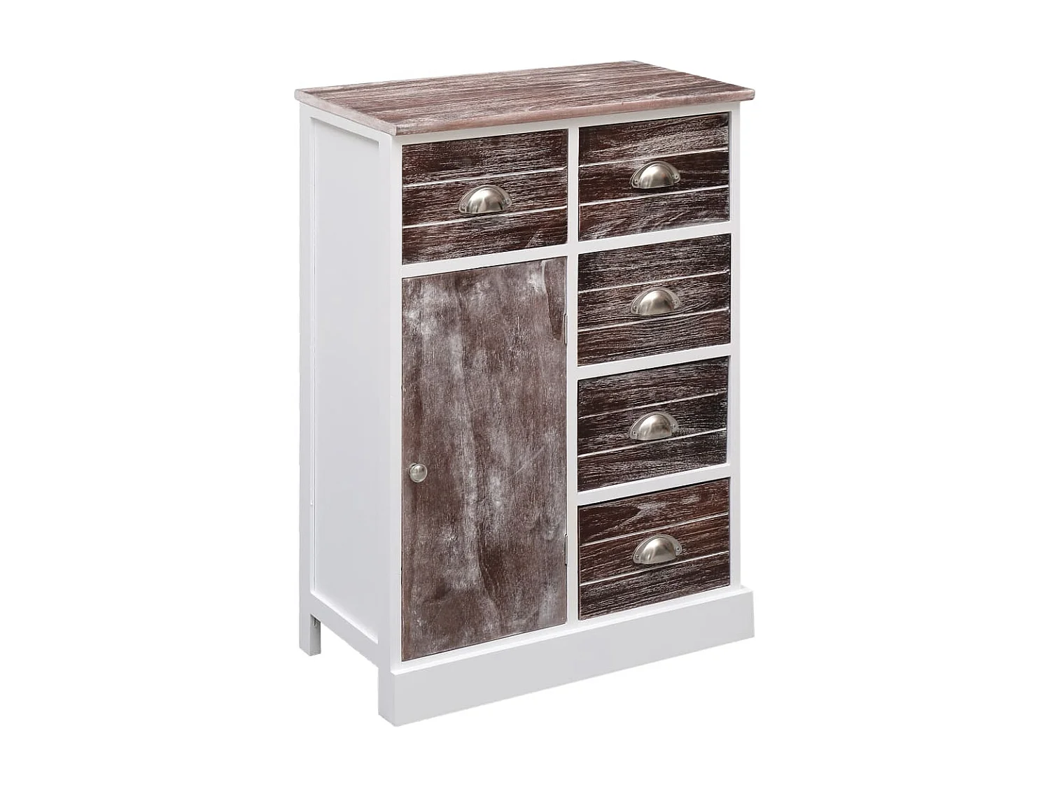 Aparador cómoda cómoda armario mueble organizador cocina salón salón con 10 cajones 113 x 30 x 79 cm madera marrón 02_0029723