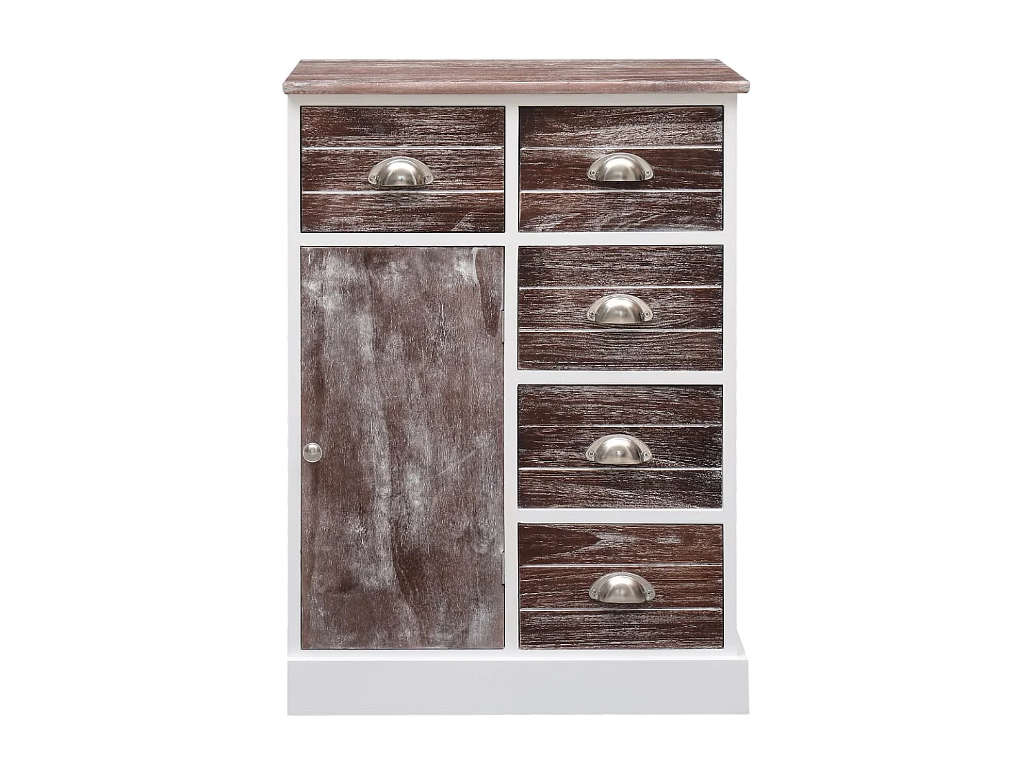 Aparador cómoda cómoda armario mueble organizador cocina salón salón con 10 cajones 113 x 30 x 79 cm madera marrón 02_0029723