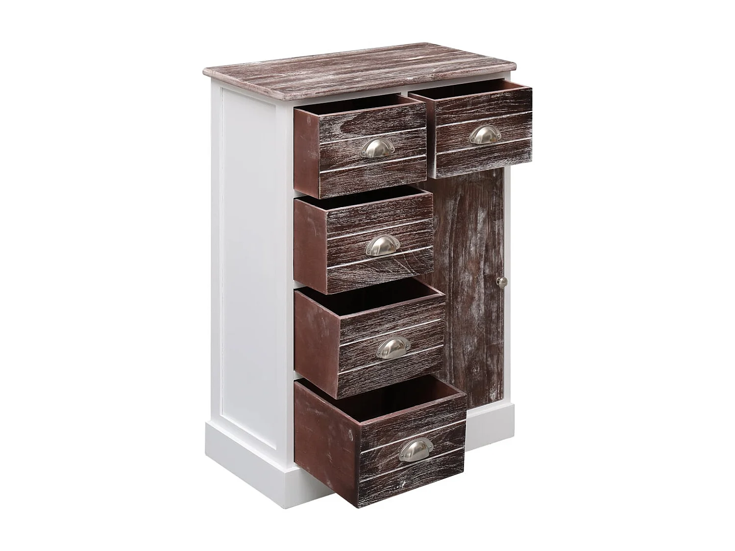 Aparador cómoda cómoda armario mueble organizador cocina salón salón con 10 cajones 113 x 30 x 79 cm madera marrón 02_0029723