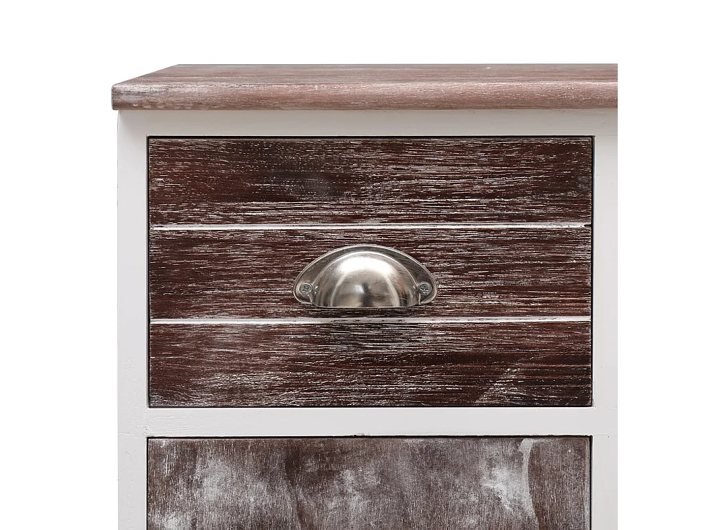 Aparador cómoda cómoda armario mueble organizador cocina salón salón con 10 cajones 113 x 30 x 79 cm madera marrón 02_0029723