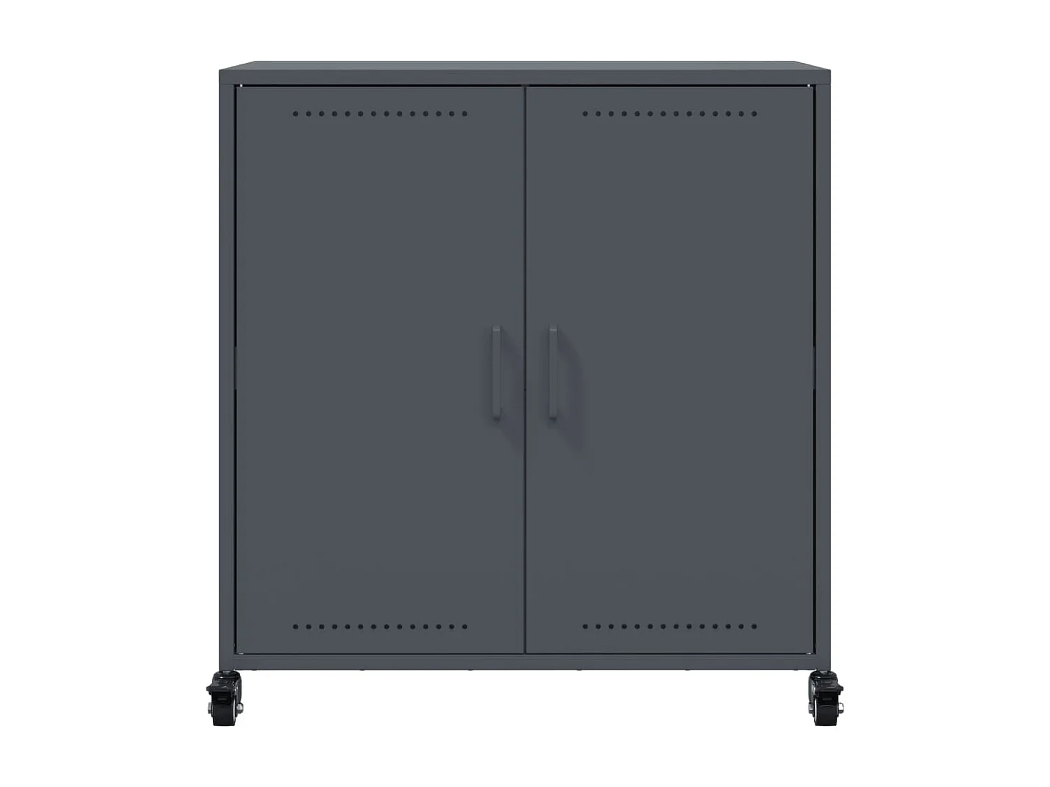 Aparador buffet cómoda mueble mueble de almacenaje organizador cocina salón salón 68,5 x 39 x 72 cm acero antracita 02_0029704