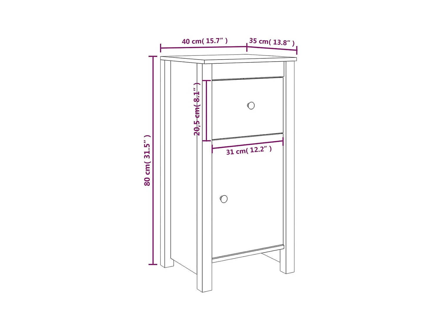 bahut commode armoire bois marron 40 x 35 x 80 cm 02_0035749