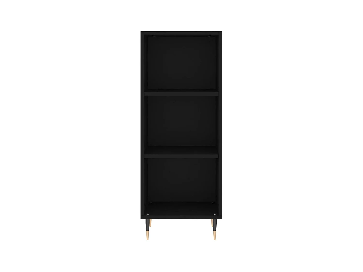 Aparador cómoda cómoda armario mueble organizador cocina salón salón alto 34,5 x 34 x 180 cm madera contrachapada negra 02_0034900