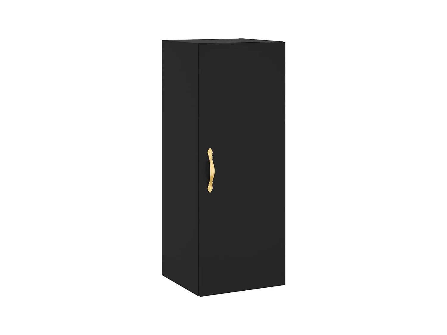 Aparador cómoda cómoda armario mueble organizador cocina salón salón alto 34,5 x 34 x 180 cm madera contrachapada negra 02_0034900