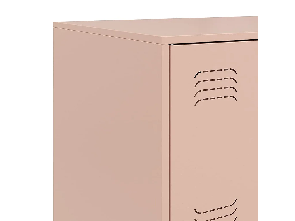 Aparador cómoda cómoda armario mueble organizador cocina salón salón 67 x 39 x 107 cm acero rosa 02_0036204