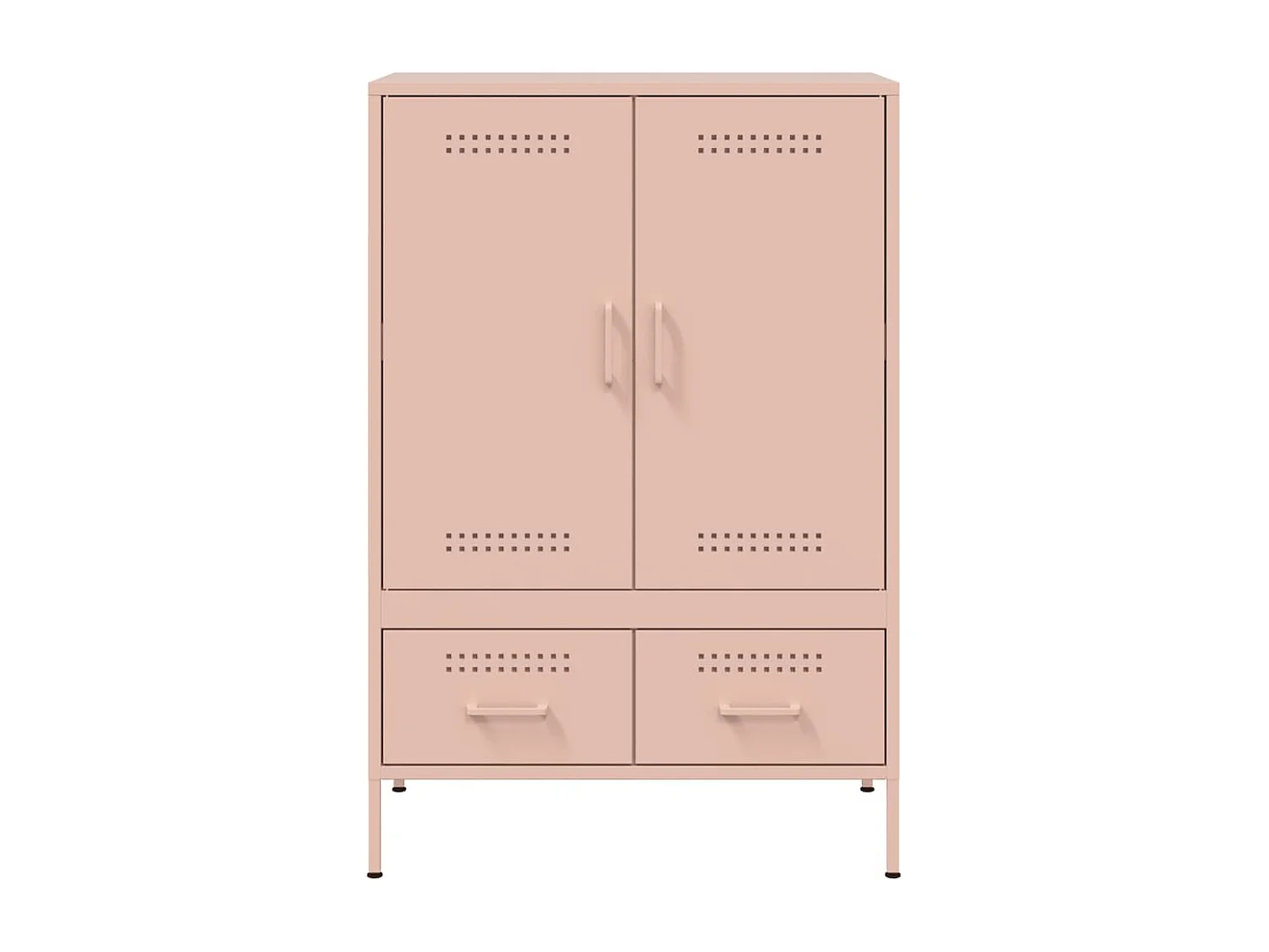 Credenza cassettiera cassettiera mobile contenitore organizer cucina soggiorno soggiorno alto 68 x 39 x 101,5 cm acciaio Rosa 02_0035163