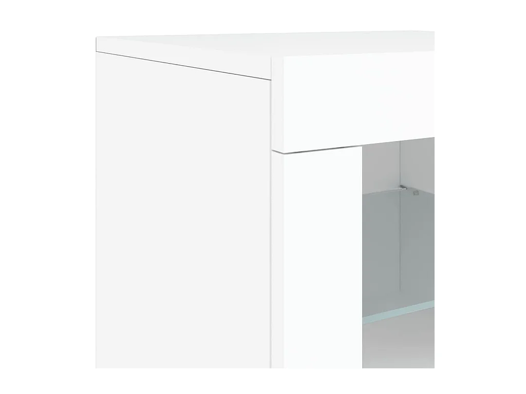 Credenza cassettiera cassettiera mobile contenitore organizer cucina soggiorno soggiorno con luci a LED 181,5 x 37 x 67 cm bianco 02_0029840